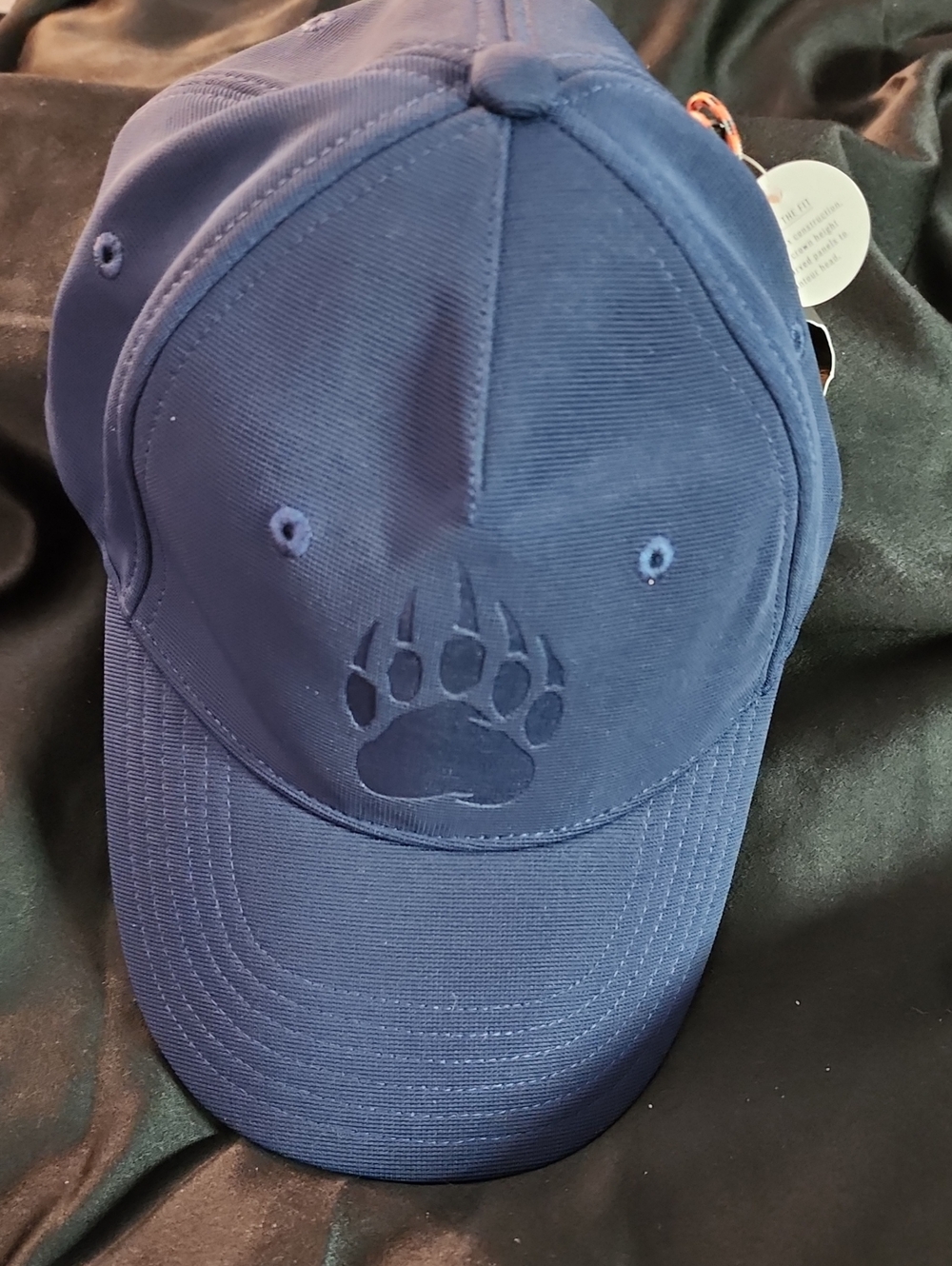Duluth Trading Co. Navy Blue Baseball Cap with Embossed Bear Paw